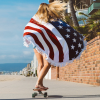 Honana Wx 93 Bohemian Tapestry The American Flag Beach Towels Yoga Mat Camping Mattress Bikini Cover