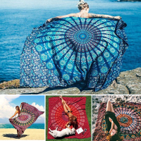 Honana Wx 99 New 150x210cm Bohemian Style Polyester Fiber Beach Towel Tapestry Mandala Rectangle Bed Sheet