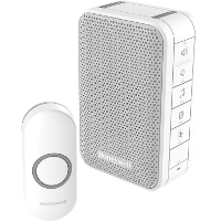 Honeywell DC313N Draadloze draagbare deurbel met volumeregeling en drukknop