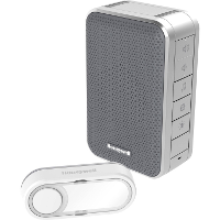 Honeywell DC313SG Draadloze, draagbare deurbel met volumeregelaar en drukknop deurbel