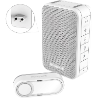 Honeywell DC313SP2 Draadloze plug in deurbel met volumeregelaar en drukknop