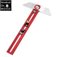 HONGDUI 400mm Vastgemaakt aan hout MT 2465 PRO Scriber Marking T vierkante liniaal Aluminiumlegering Gatpositionering Ma