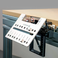 HONGDUI H040 BenchTop Snelle Bevestigingsscharnier Systeem Universeel Aluminium RVS Compatibel met Rails Met T Sleuf Pre