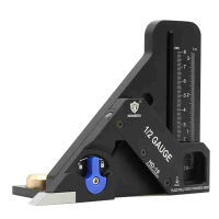 HONGDUI Houtbewerking Gemakkelijk 1/2 Gauge 1/2 Finder Markering Meetinstrument Aluminiumlegering Precisie Automatisch C