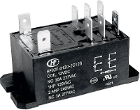 Hongfa HF92F 024D 2C21S Steekrelais 24 V/DC 30 A 2x wisselcontact 1 stuk(s)