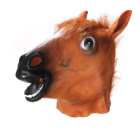 Horse Head Mask Creepy Halloween Costume Theater Prop Novelty Latex