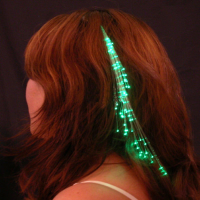 Hot Led Fiber Optic Light Up Rainbow Hair Barrettes