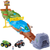Hot Wheels Monstertrucks   Slopend Circuit Speelset racebaan