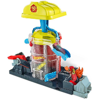 Hot Wheels Super City Fire House Rescue Play Set racebaan