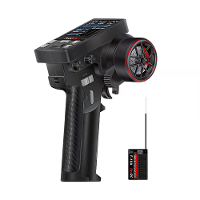 HOTRC CT 10B 2.4GHz 10CH FHSS 2.4 Inch Kleurenschermzender met F 10A 2.4GHz 10CH PWM ontvanger voor RC Auto Boot Tankmod