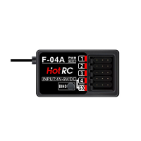HOTRC F 04A 2.4GHz 4CH PWM ontvanger Compatibel met HT 5A HT 6A HT 8A HT 10 DS600 DS800 DS 4A DS 6A CT 6A CT 8A CT 6B CT