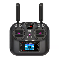 HOTRC HT 10A 2.4GHz 10CH FHSS 1.7 Inch Kleurenscherm Radiozender met F 10A Ontvanger voor RC Auto, Schip, Vliegtuigmodel