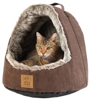 House Of Paws Kattenmand Iglo Arctic Fox Suedine Bruin #95;_38x38x40 Cm