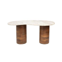 Housecraft Peli Salontafel Marmer/ Hout 84x 48 cm   Beige