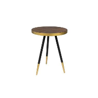 Parya Home   Denise Bijzettafel   walnootfineer   44 cm