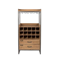 Parya Home  Lifestyle Edgar Wijnkast   Zwart/Bruin