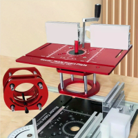 Houtbewerking Flip Plate Router Lift Set met métrische en inches slaglengte schaal, aluminium legering router tafel inse