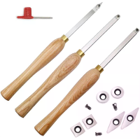 Houtdraaibank beitels set 3 stuks Houtbewerking draa gereedschappen Inclusief vierkante ronde diamanten carbide messen v