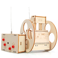 Houten afstandsbedienbare balansrobot modelbouwkit DIY kinderwetenschapsexperiment onderwijspuzzel speelgoed studentente