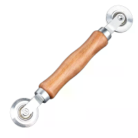 Houten Handvatmetaalwiel Rolgereedschap 22cm Lengte 3.85Cm Wiel Diameter Schermdeur Dubbele Venster Installatie Spline R