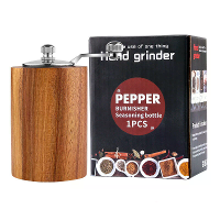 Houten Peperkofrel Zwart Peper Grinder Keuken Handmatige Massief Houten Pepermolen Huishoudelijke Zeezout Peper Maal Fle