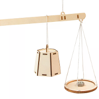 Houten Weegbalkschaal Modelbouwset DIY Wetenschappelijk Experiment Educatief Puzzel Speelgoed Studenten Technologie Klei