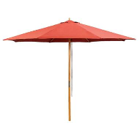 Houtstok parasol Tropical   terracottakleur   Ø300 cm   Leen Bakker