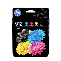 HP Inktcartridge 912 Origineel 4 pack Zwart, Cyaan, Magenta, Geel 6ZC74AE