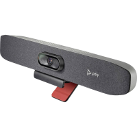 HP Poly Studio R30 USB Video Bar EURO Conferentieluidspreker USB C, USB A, Bluetooth, WiFi 6 (IEEE 802.11) Zwart/wit