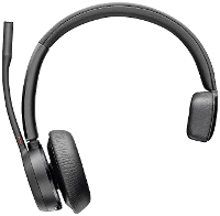 HP Poly Voyager 4310 UC Monaurales Headset +BT700 USB A Adapter On Ear headset Computer Bluetooth Stereo Zwart Noise Cancelling Volumeregeling, Microfoon
