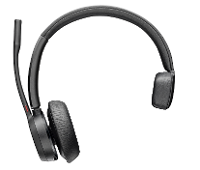 HP Poly Voyager 4310 USB A Headset +BT700 Dongle On Ear headset Computer Bluetooth Mono Zwart Noise Cancelling Volumeregeling, Microfoon uitschakelbaar (mute)