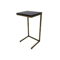 HSM Collection bijzettafel Finnley   zwart/goud   65x38x30 cm   Leen Bakker