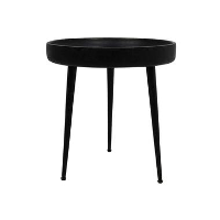 HSM Collection bijzettafel Ventura   zwart   42x40 cm   Leen Bakker