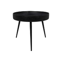 HSM Collection bijzettafel Ventura   zwart   42x50 cm   Leen Bakker