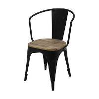 HSM Collection eetkamerstoel Bink   mangohout   naturel/zwart   Leen Bakker