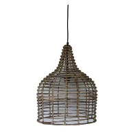 HSM Collection hanglamp   rotan   naturel   43x54 cm   Leen Bakker