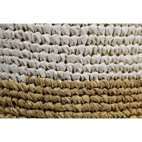HSM Collection poef Malibu   wit/naturel   50 cm   Leen Bakker