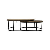 HSM Collection salontafel City (2 stuks)   naturel/zwart