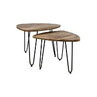 HSM Collection salontafel Dexter (2 stuks)   naturel/zwart
