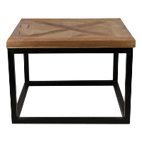 HSM Collection salontafel Jorn   naturel/zwart   40x55x55 cm