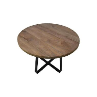HSM Collection salontafel Junction   naturel/zwart   38xø50 cm