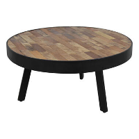 HSM Collection salontafel Montreal   naturel/zwart   Ø70x35 cm
