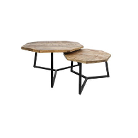 HSM CollectionÂ salontafel Urban (set van 2)   bruin/zwart
