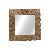 HSM Collection spiegel vierkant   naturel   60x60x4 cm   Leen Bakker