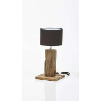 HSM Collection tafellamp Idas rond   bruin   50x25x25 cm   Leen Bakker