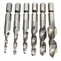 Hss 1/4 Inch Hex Shank Combination Metric Drill Tap Bit M3/m4/m5/m6/m8/m10