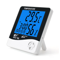 HTC8A Digitale LCD thermometer hygrometer Met grote weergave Binnen temperatuur vochtigheidsmonitor met alarmklok kalend