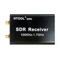 HTOOL SDR6 SDR ontvanger 100 kHz 1,7 GHz Directe bemonstering USB C Luchtvaart Kortegolf FM radio