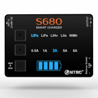 HTRC S680 80W 6A AC naar DC Mini RC LiPo Oplader Voor 1 6s Lipo/LiFe/LiHv/Lilon/1 15S Nimh Batterij Met 15V6A Adapter