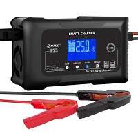 HTRC Slimme Auto Batterijlader 12V 25A 24V 13A Onderhoudslader Trickle Lader Lood zuur Lithium LiFePo4 Batterij voor Aut